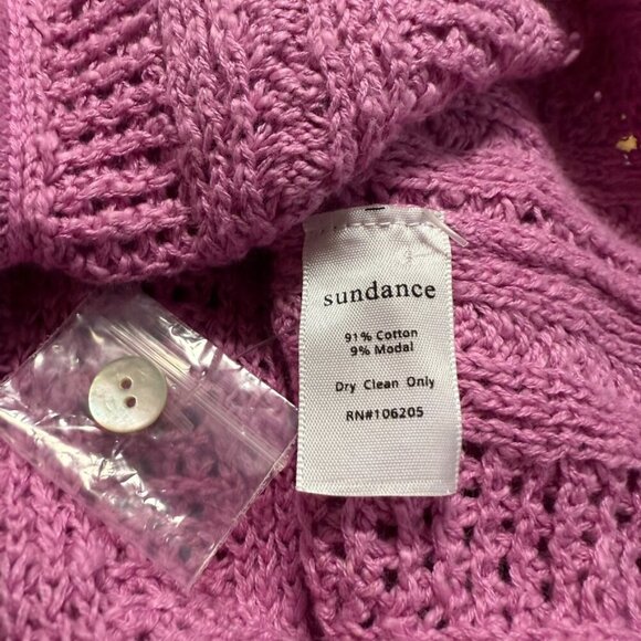 Sundance Lilac‎ Crochet Cardigan Sweater SZ XS Twee Summer - Picture 8 of 9